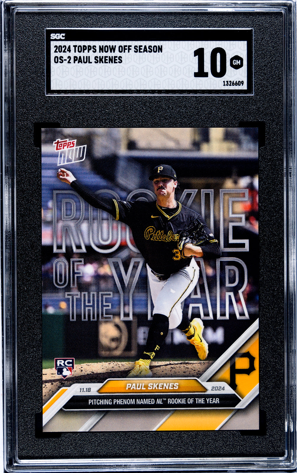 Paul Skenes - 2024 Topps NOW #OS-2 "Rookie Of The Year" SGC 10