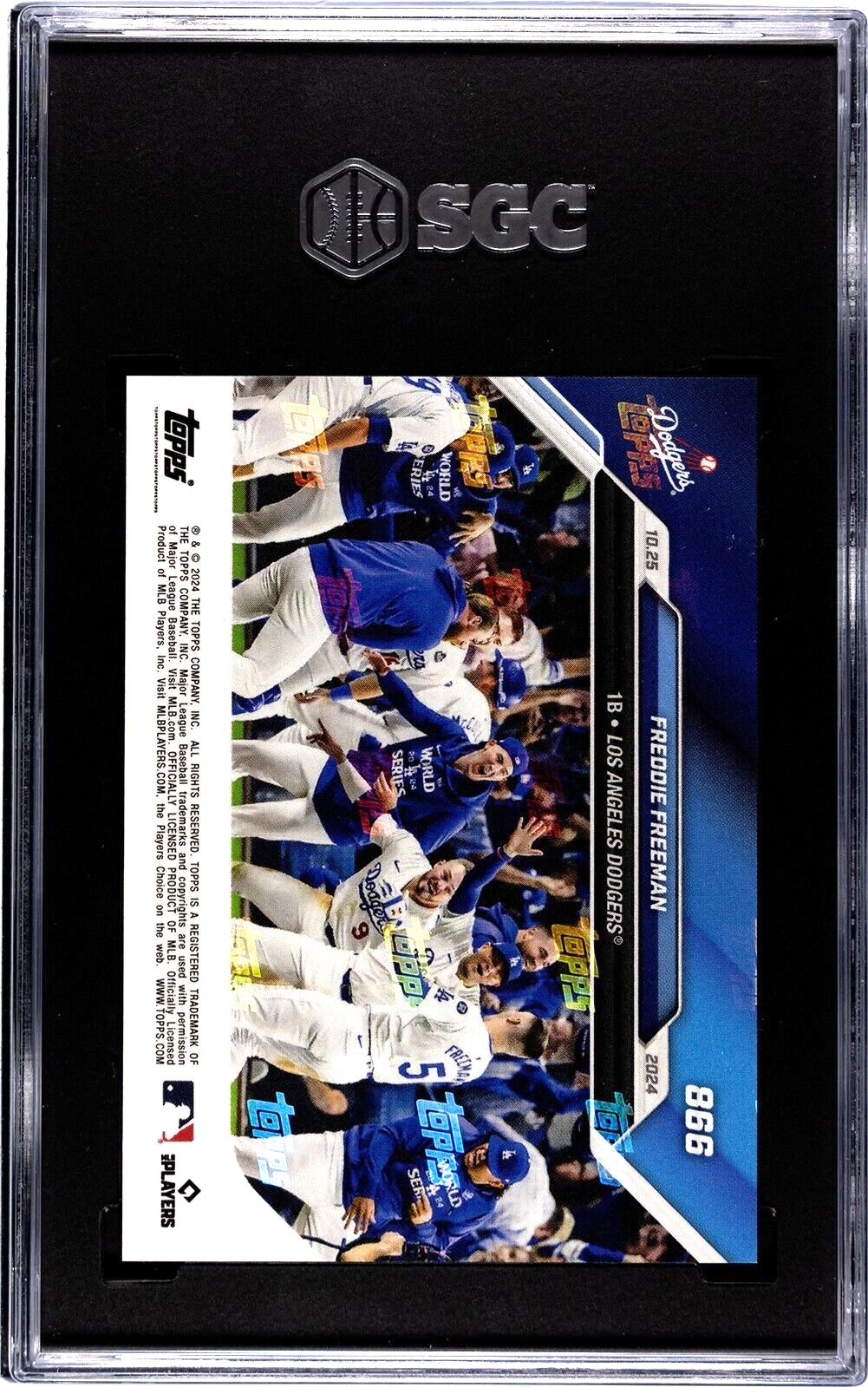 Freddie Freeman - 2024 Topps Now World Series Walk Off Grand Slam #866 - SGC 10