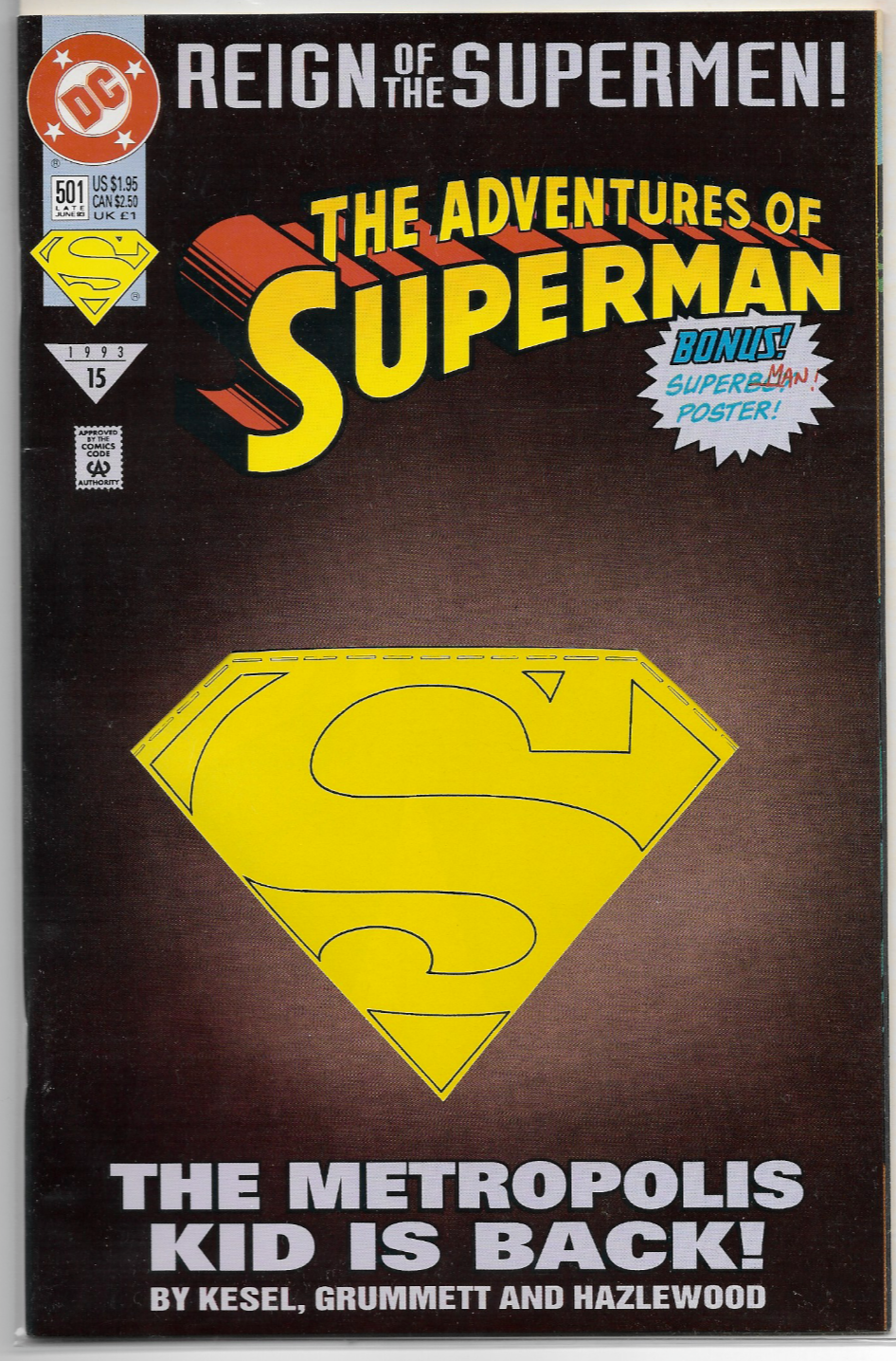 The Adventures Of Superman #501 Deluxe Edition 1993 DC Comic Book