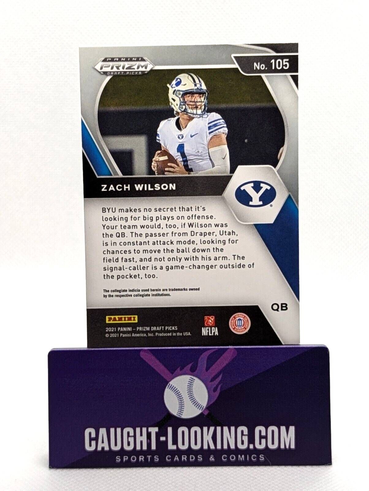 2021 Panini Prizm Draft Picks Silver Zach Wilson RC #105