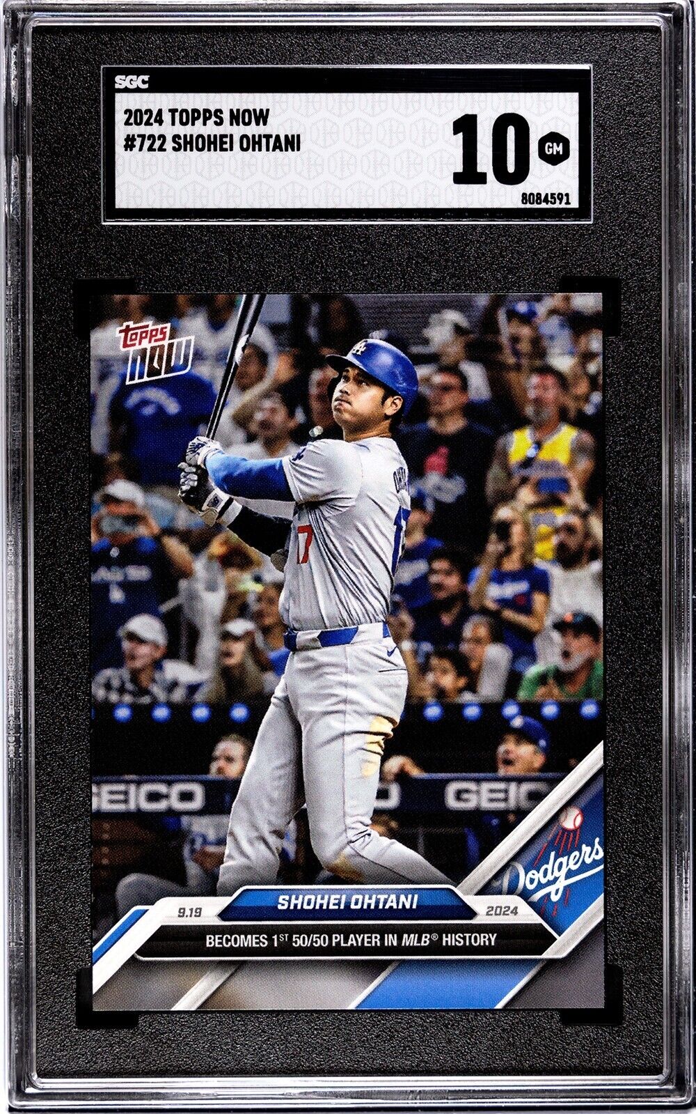 Shohei Ohtani - 2024 Topps NOW #722 SGC 10 - First 50/50 Player in MLB History