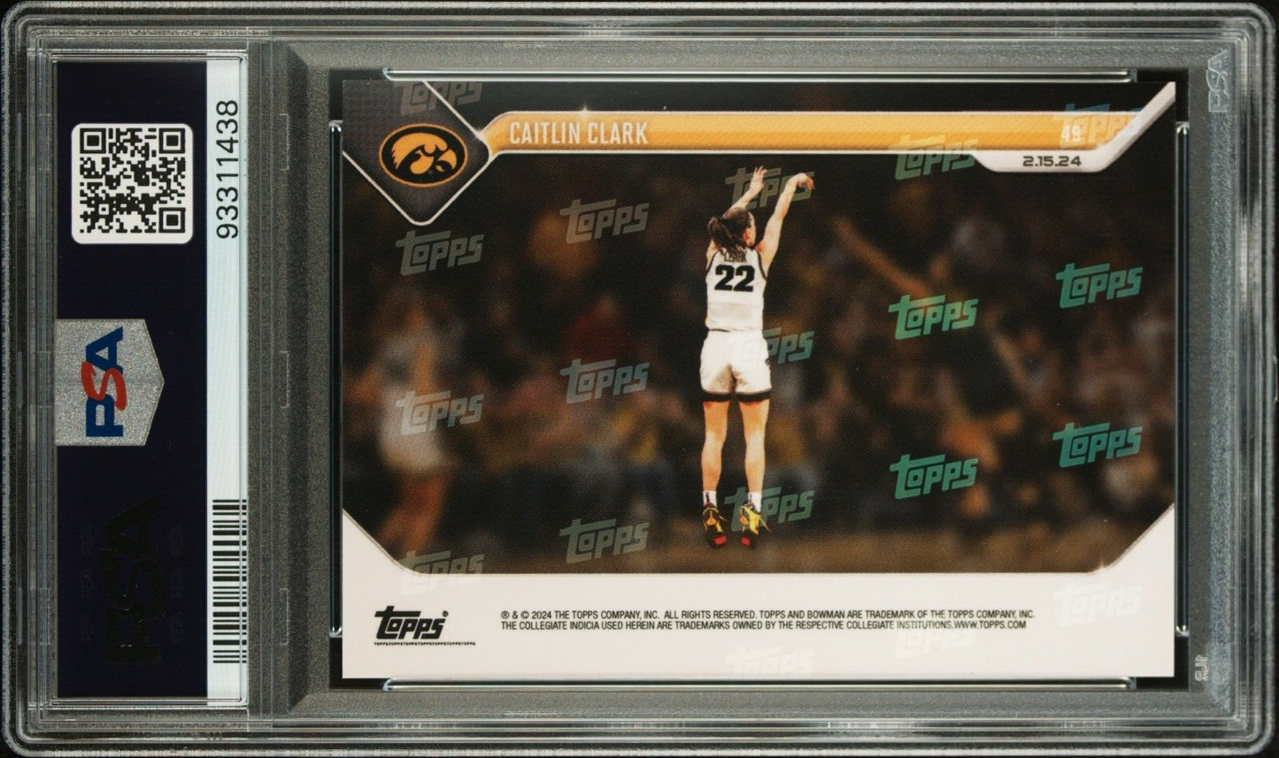 Caitlin Clark - 2024 Bowman U NOW #49 PSA 10 All-Time Scoring Record