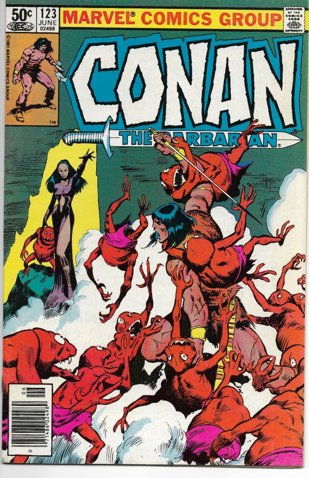 Conan The Barbarian #123 - 1981 Marvel Comic "The Horror Beneath the Hills!"