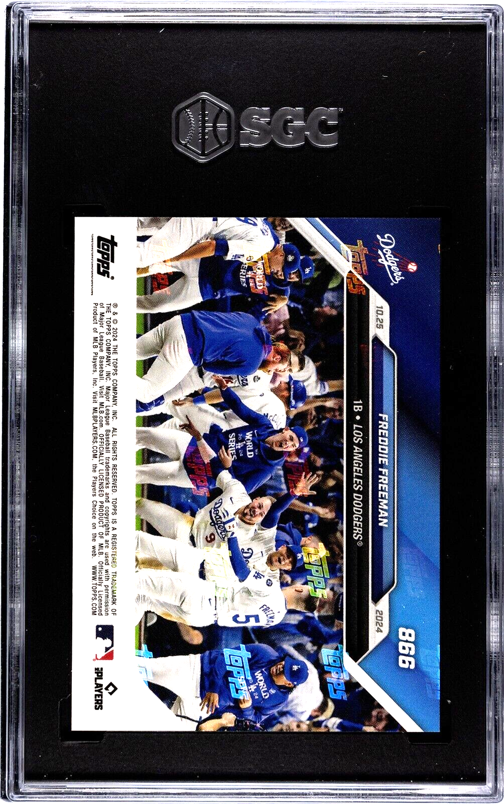 Freddie Freeman - 2024 Topps Now World Series Walk Off Grand Slam #866 - SGC 10