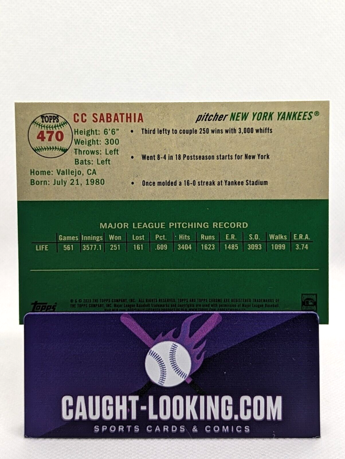 CC Sabathia - 2023 Topps Chrome Platinum Anniversary #470 NY Yankees