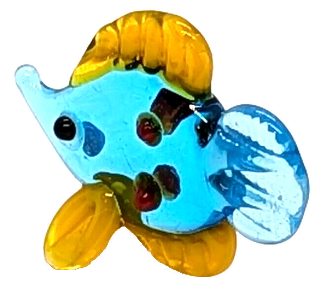 Ganz World Miniature Mini Glass Collectible Figurine Blue Tang Fish