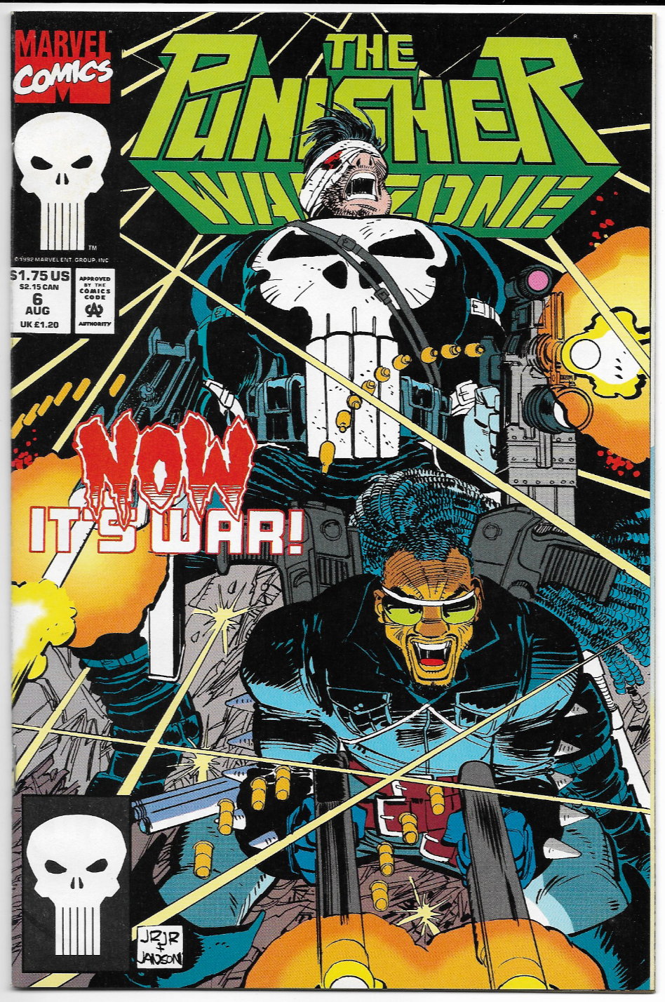 THE PUNISHER WAR ZONE NOW ITS WAR AUG #6 MARVEL COMIC BOOK 1992