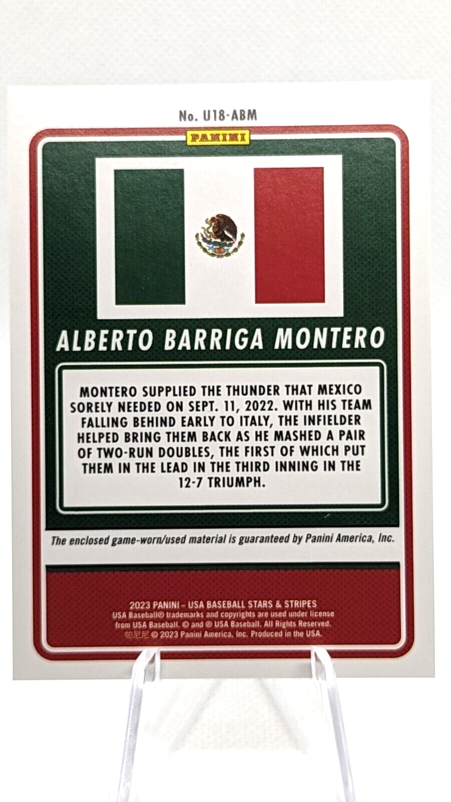 Alberto Barriga Montero 2023 Stars & Stripes U18 Baseball World Cup Team Mexico