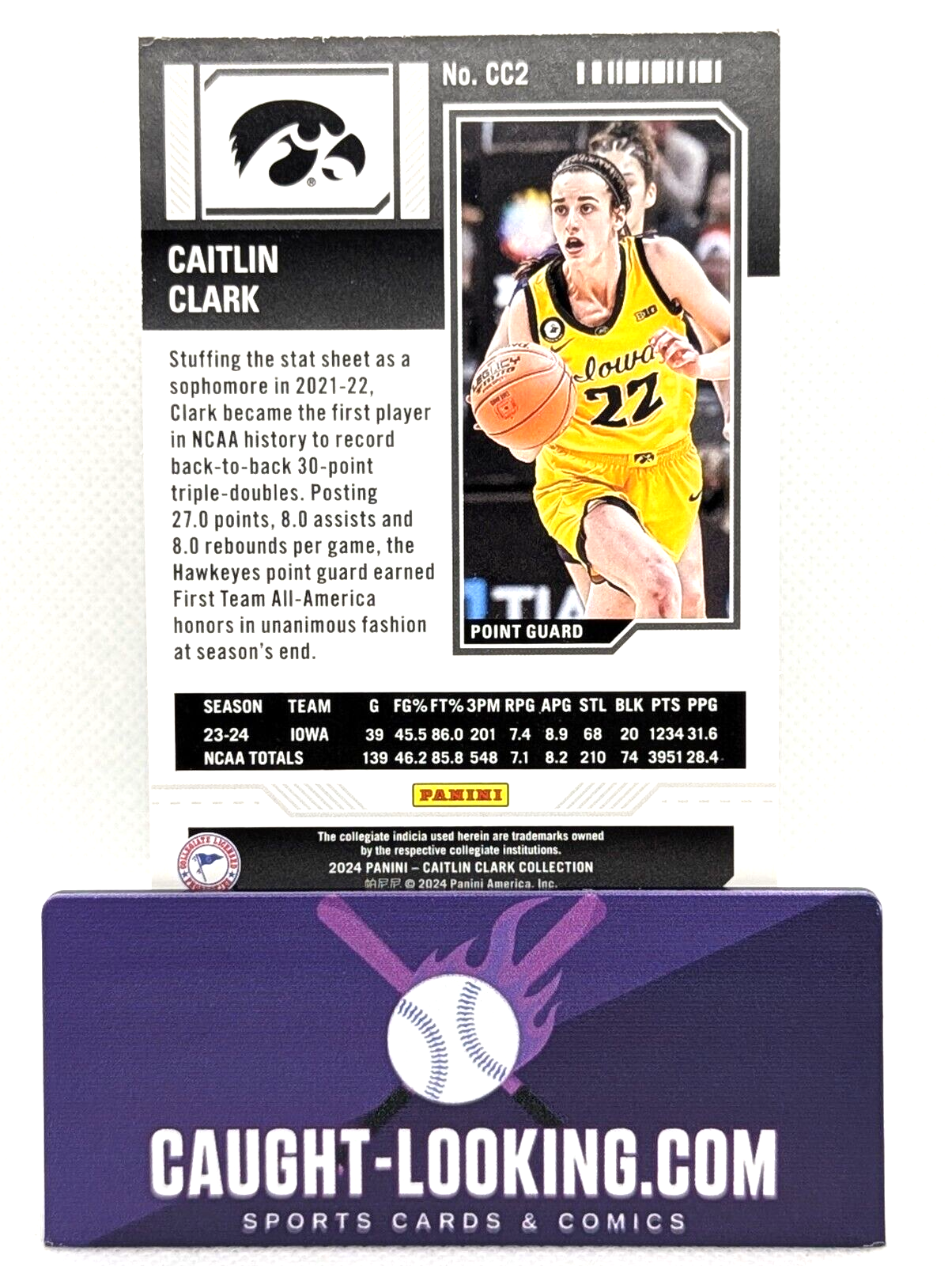 Caitlin Clark 2024 Caitlin Clark Collection #CC2 Contenders Season Ticket