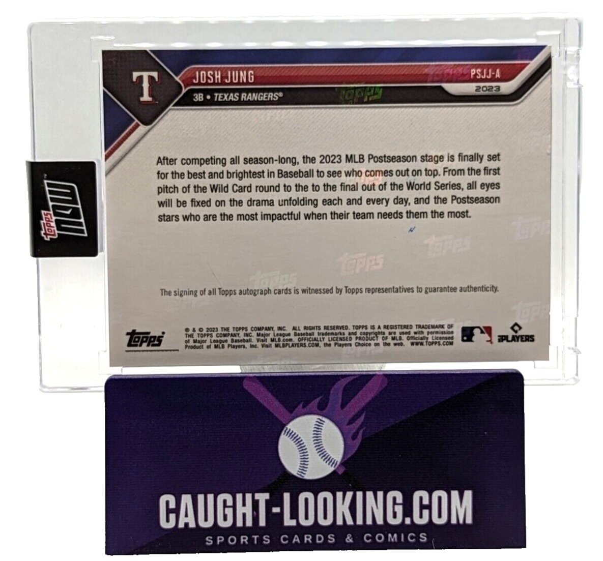 Josh Jung - AUTO - 2023 Topps NOW MLB Postseason RC #PSJJ-A Purple /25