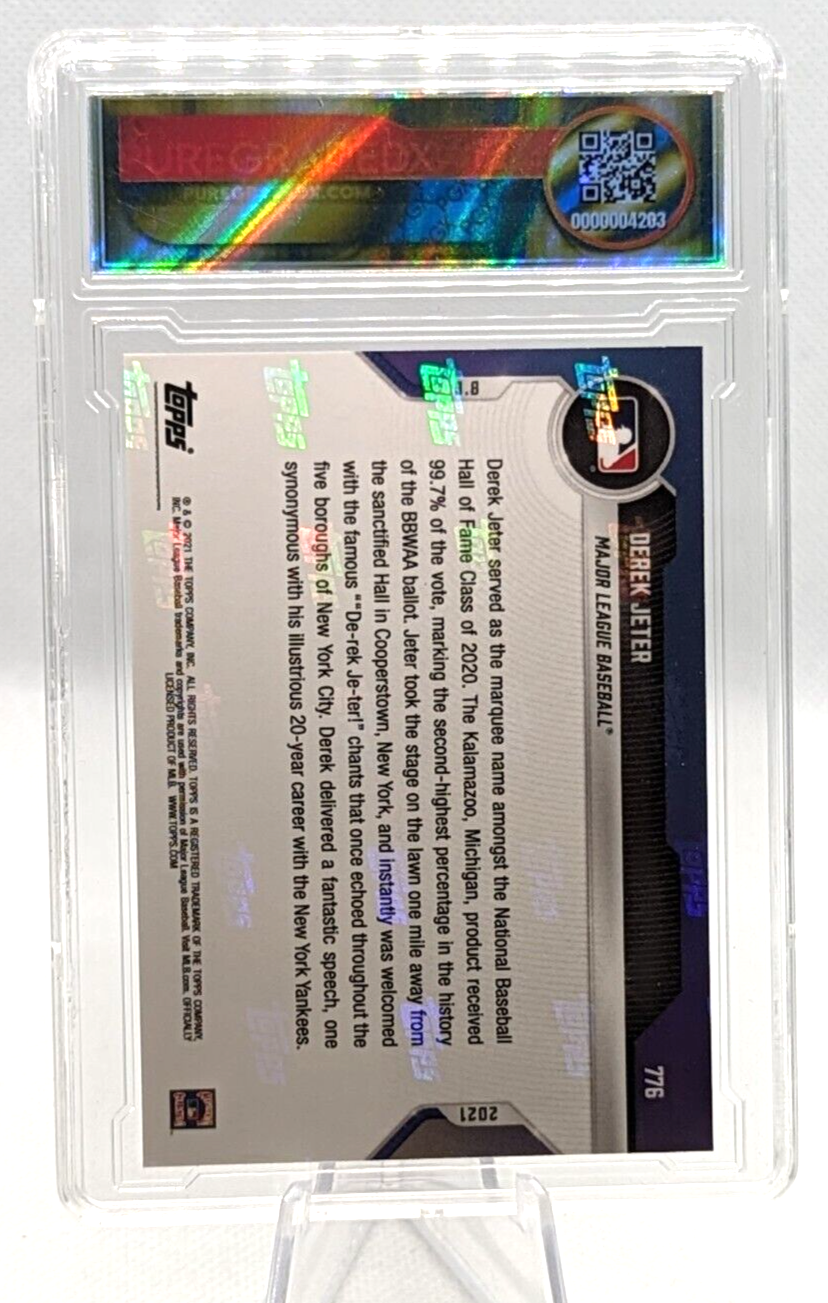 Derek Jeter #776 2021 Topps Now HOF Induction Graded 9