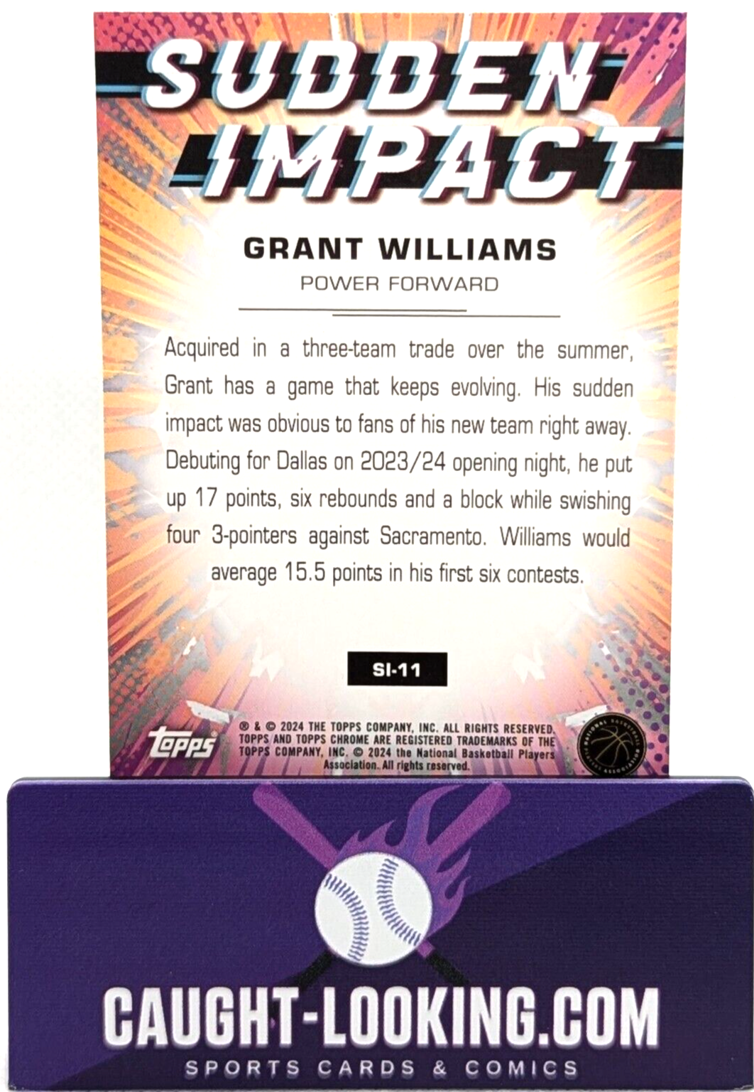 2023-24 Topps Chrome Basketball Sudden Impact Grant Williams #SI-11