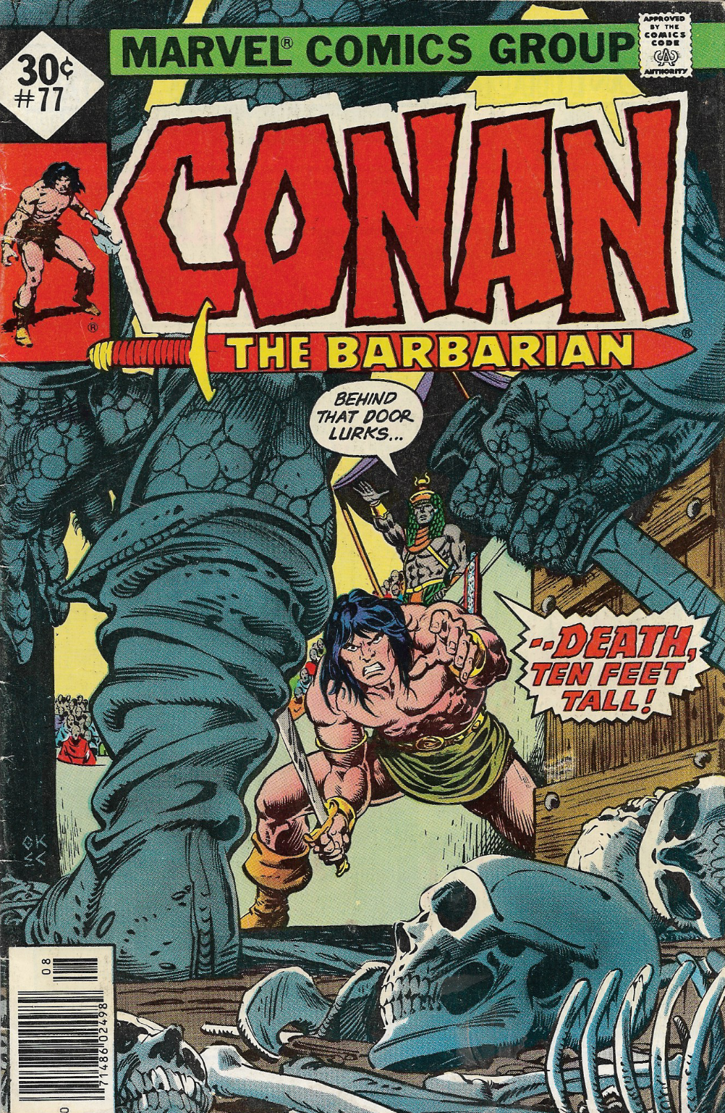 Conan The Barbarian #77 - 1977 Marvel Comic "When Giants Walk the Earth!"
