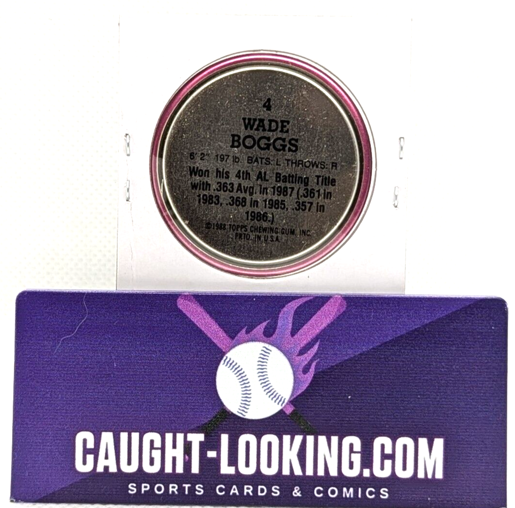 Wade Boggs - 1988 Topps Coin Boston Red Sox #4