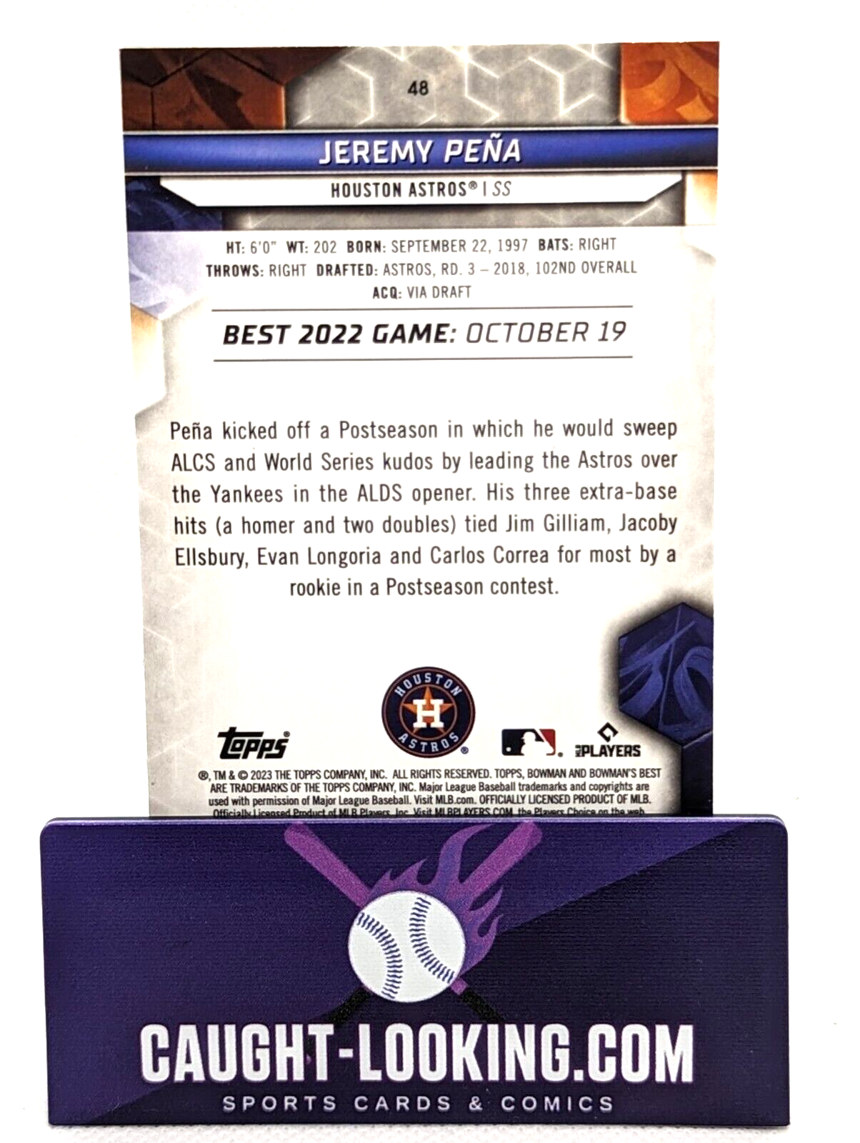 Jeremy Pena - 2023 Bowman's Best #48 Houston Astros