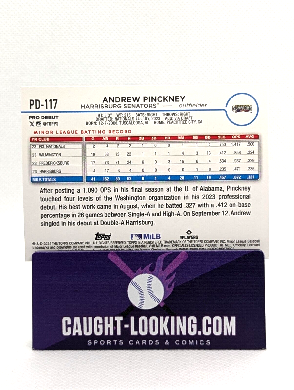 Andrew Pinckney - 2024 Topps Pro Debut #PD-117 Pre-Rookie Card