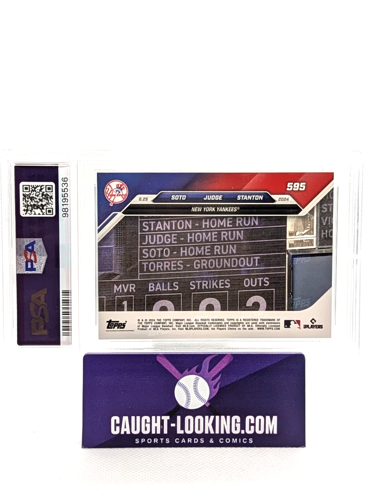 Soto / Judge / Stanton - PSA 10 - 2024 Topps NOW #595 "Back-to-Back-to-Back"