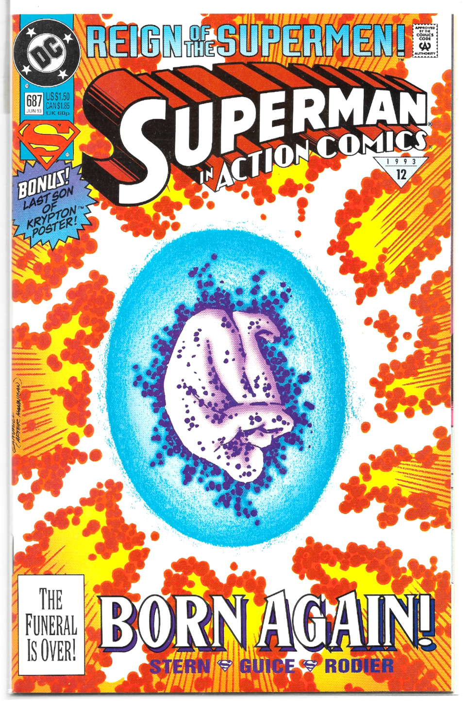 Action Comics #687 Superman Reign of the Supermen 1993 DC Comics