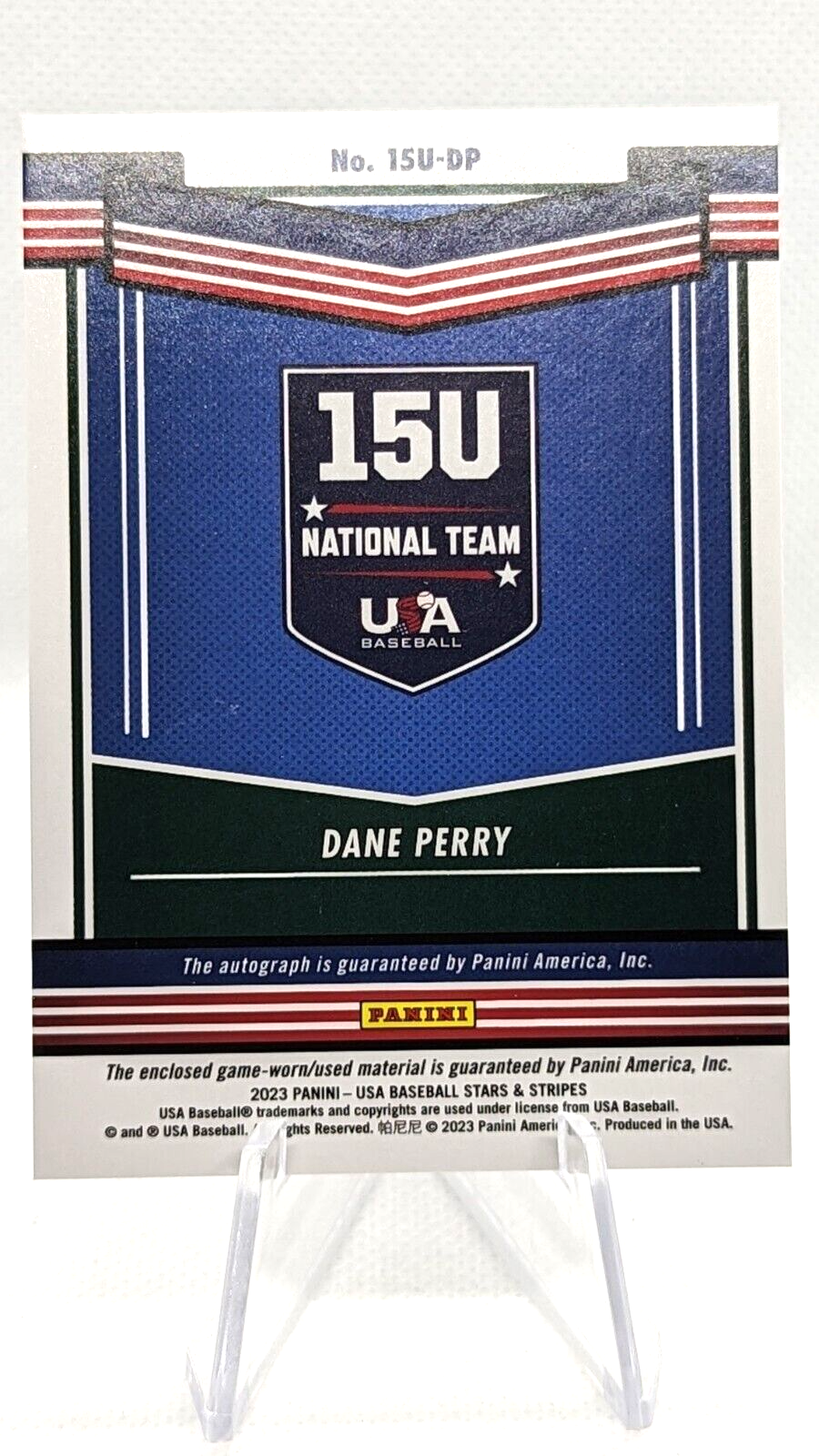 Dane Perry 2023 Stars & Stripes Auto 15U National Team