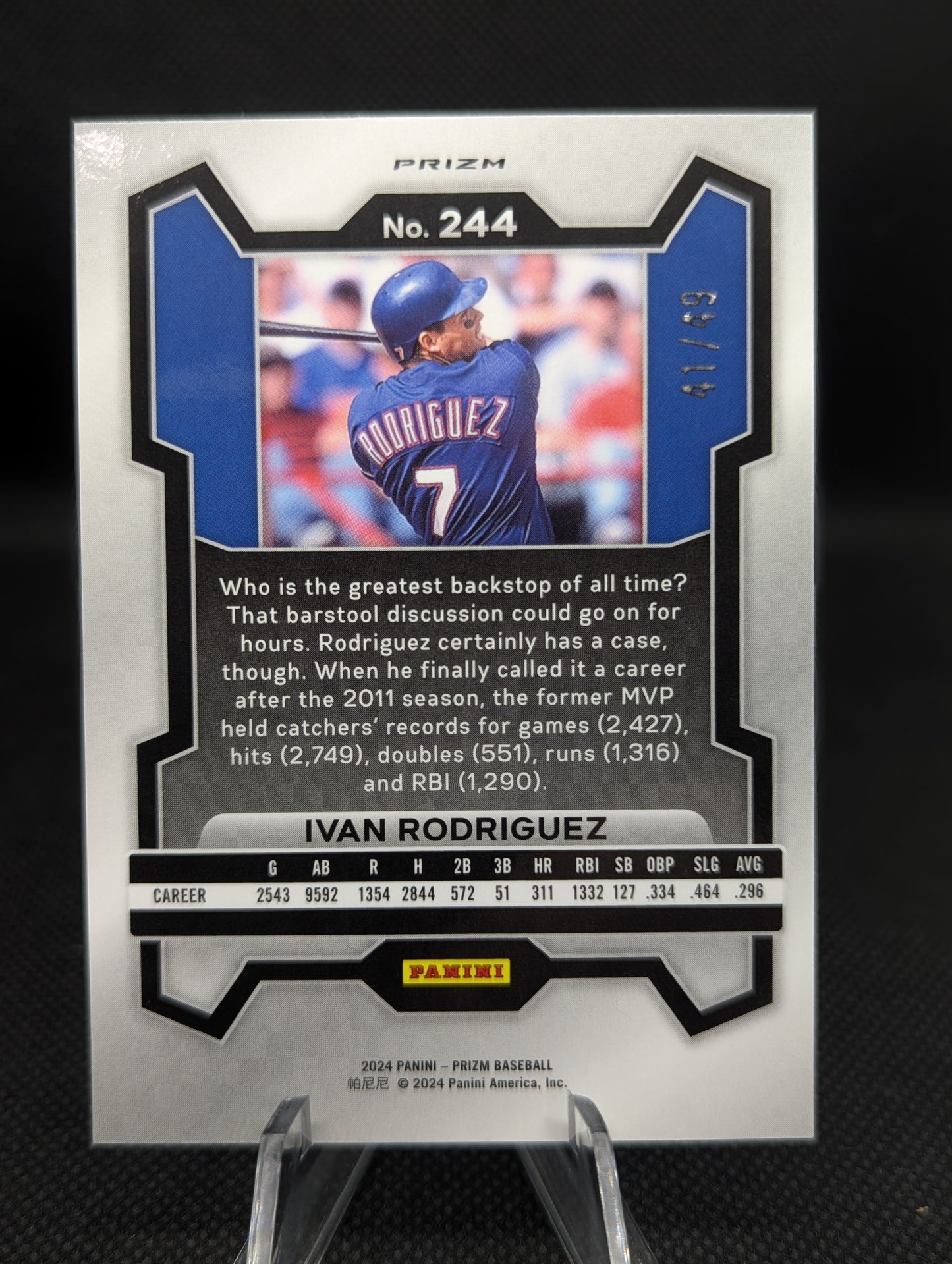 Ivan Rodriguez - 2024 Panini Prizm #244 Orange /49