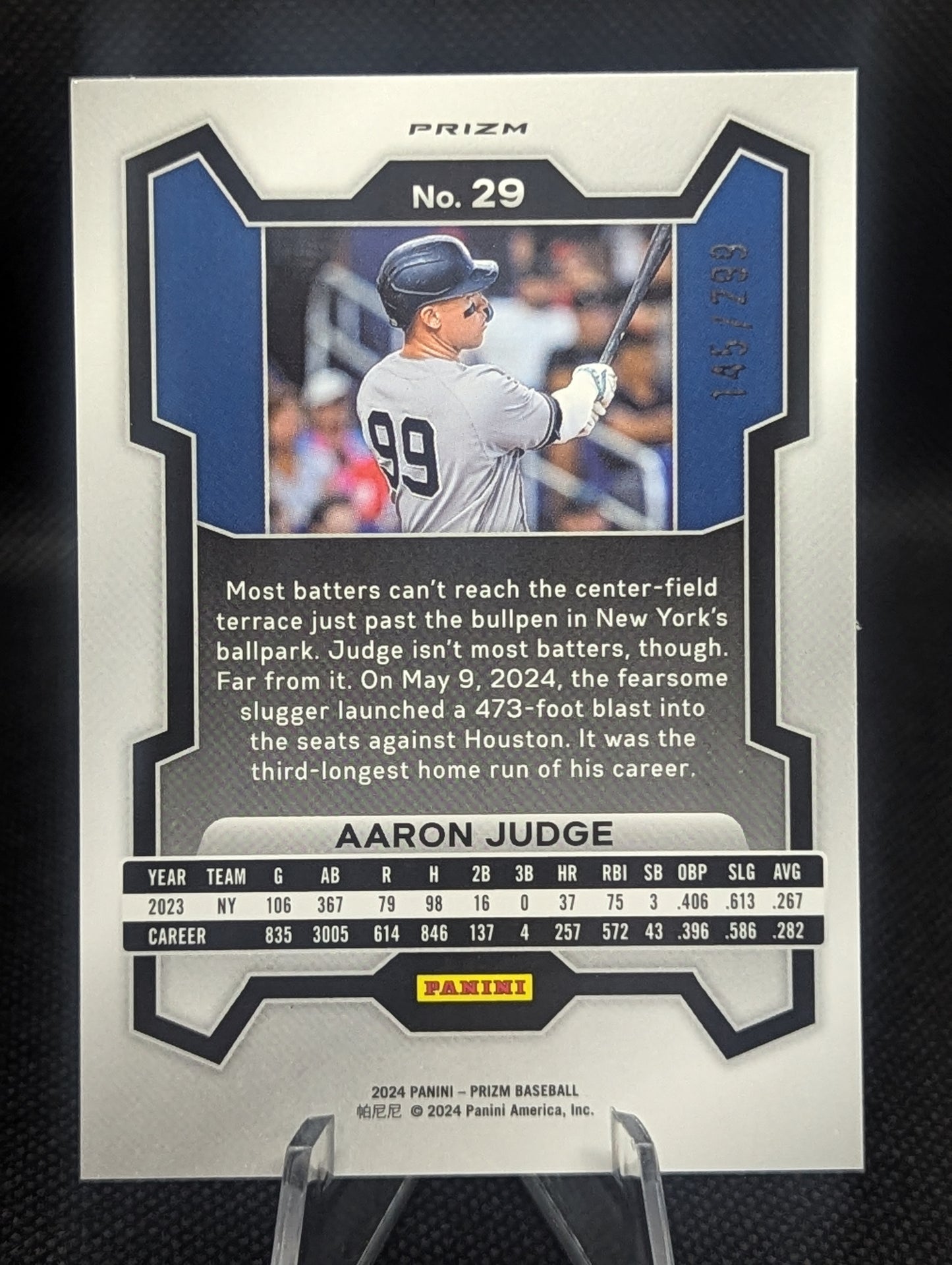 Aaron Judge - 2024 Panini Prizm #29 Red Foil /299