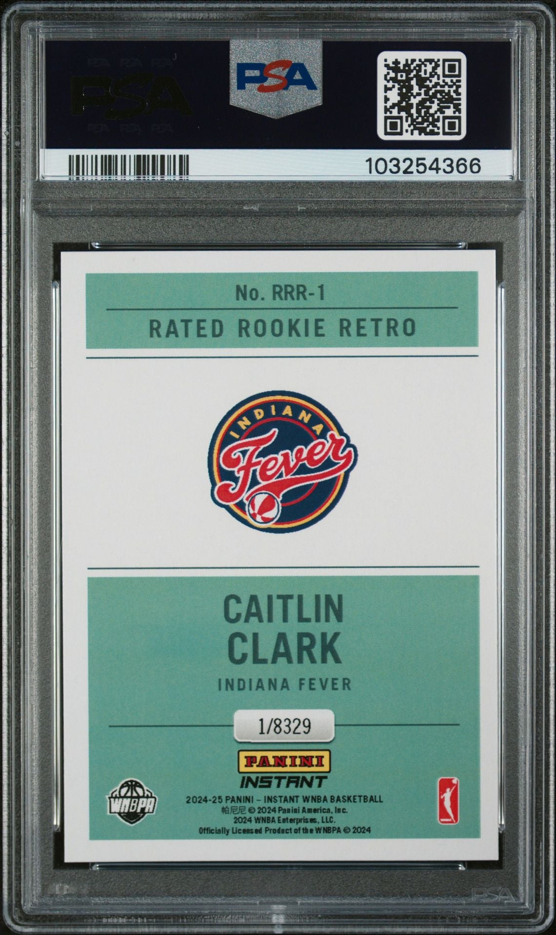 Caitlin Clark - PSA 10 - 2024-25 Panini Instant WNBA Rated Rookie #RRR-1