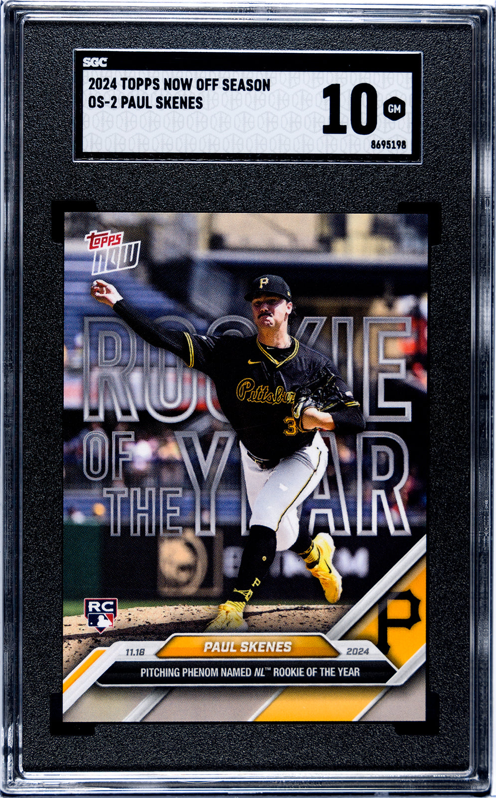 Paul Skenes - 2024 Topps NOW #OS-2 "Rookie Of The Year" SGC 10