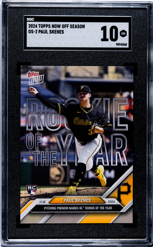 Paul Skenes - 2024 Topps NOW #OS-2 "Rookie Of The Year" SGC 10