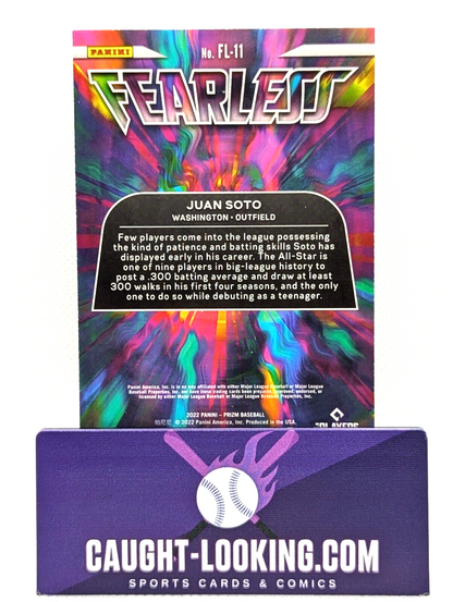 Juan Soto - 2022 Panini Prizm Fearless #FL-11