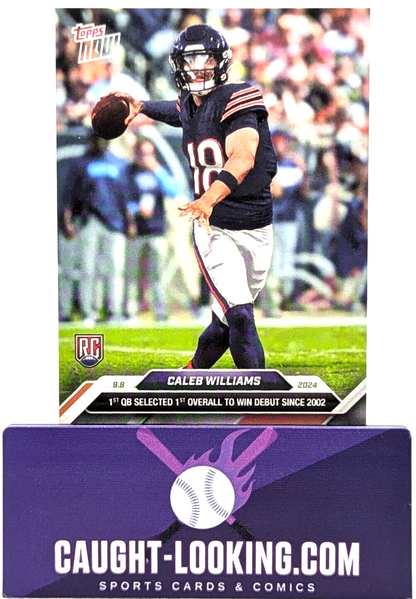 Caleb Williams - 2024 TOPPS NOW Football Card #2 RC - 1st WIN Debut