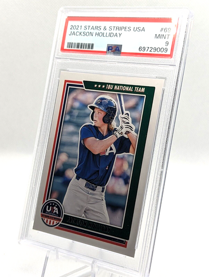 Jackson Holliday PSA 9 2021 Stars & Stripes #69 MLB Draft #1 Pick