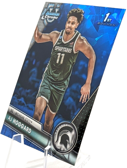 2023-24 Bowman Chrome U Sapphire AJ Hoggard #5 1st Michigan State