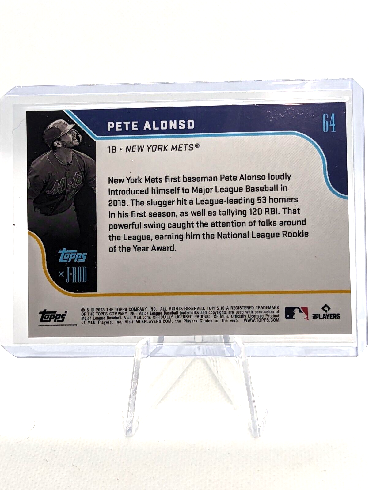 Pete Alonso #64 - Silver /199 - 2023 Topps x J-Rod Show Out Collection