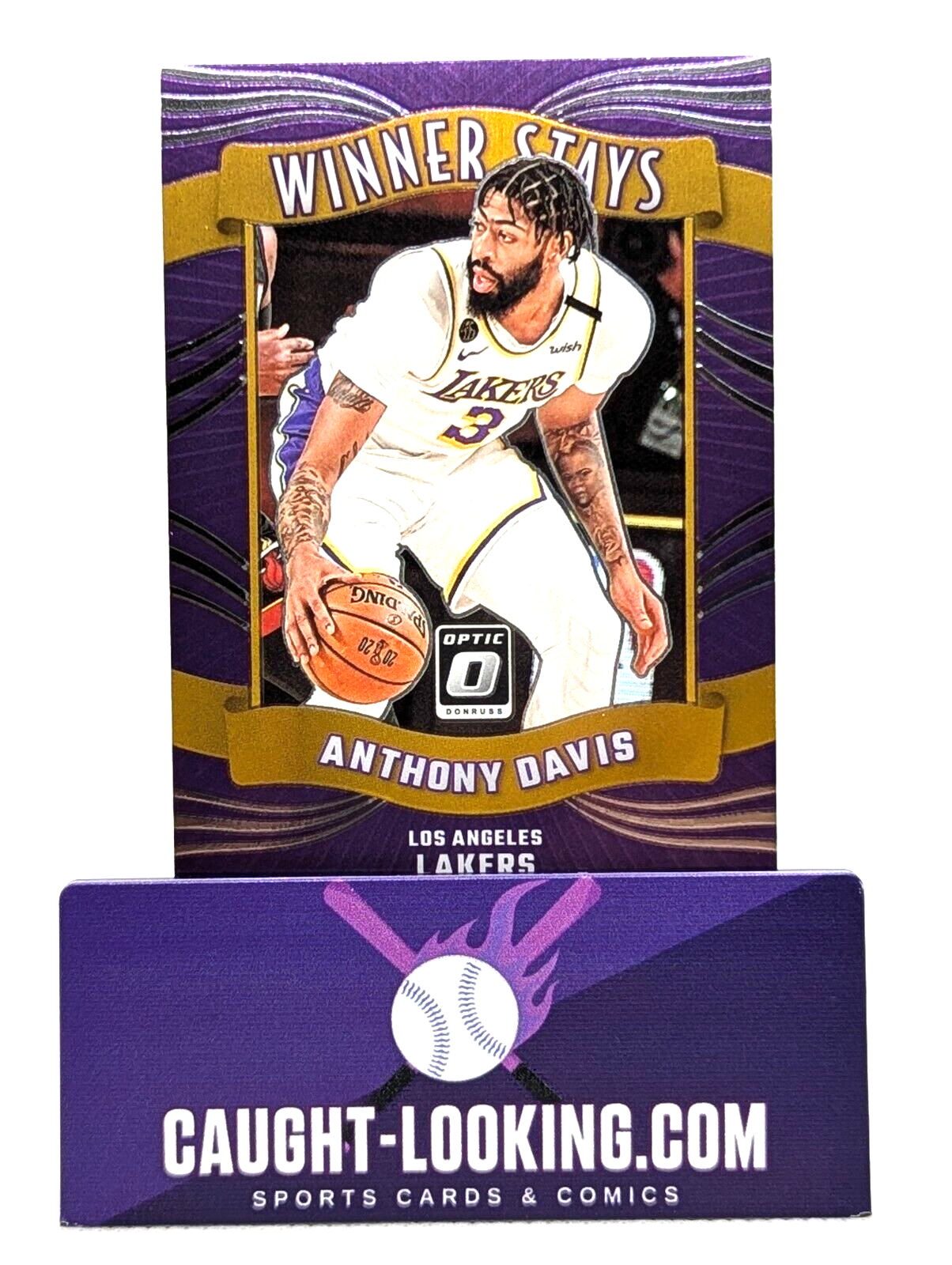 2023-24 Panini Donruss Optic - Winner Stays Purple Prizm #19 Anthony Davis
