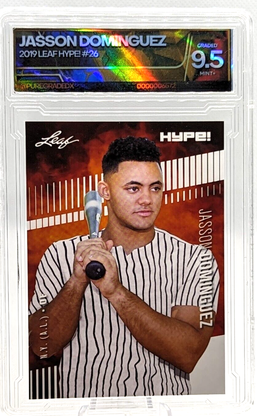 Jasson Dominguez 2019 Leaf Hype Rookie Card NY Yankees Graded 9.5