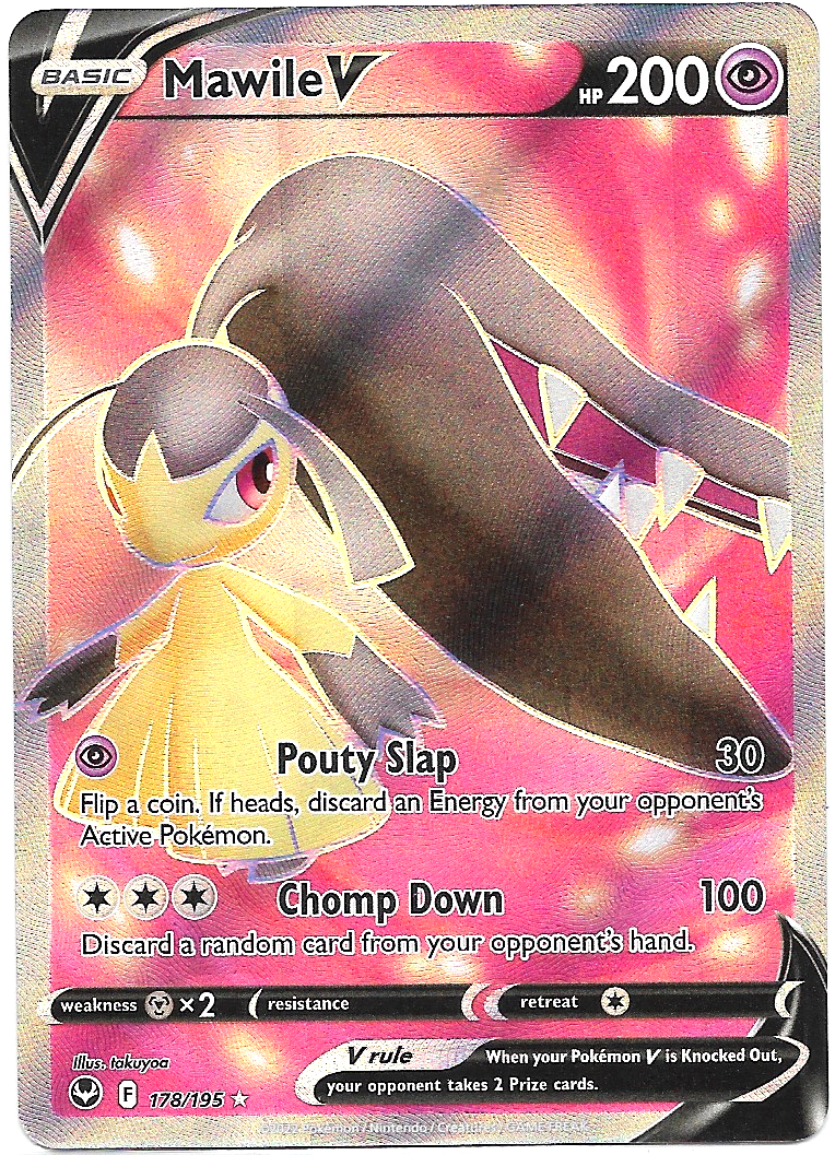 Mawile V - Full Art - 178/195 - Pokemon - Silver Tempest - NM/M