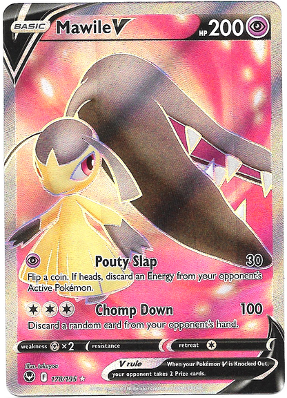 Mawile V - Full Art - 178/195 - Pokemon - Silver Tempest - NM/M