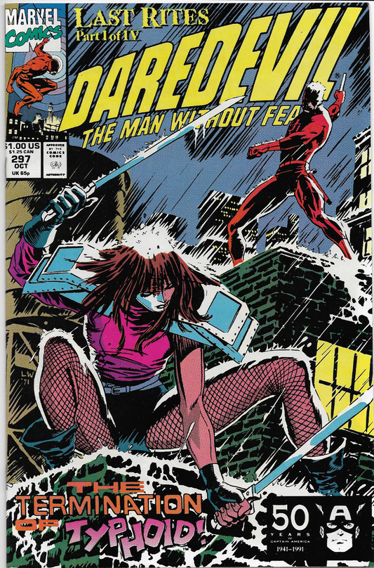 Daredevil #297 - 1991 Marvel Comic Typhoid Mary Appearance
