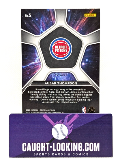 Ausar Thompson - 2023-24 Panini Prizm Deep Space Green RC #5 Detroit Piston