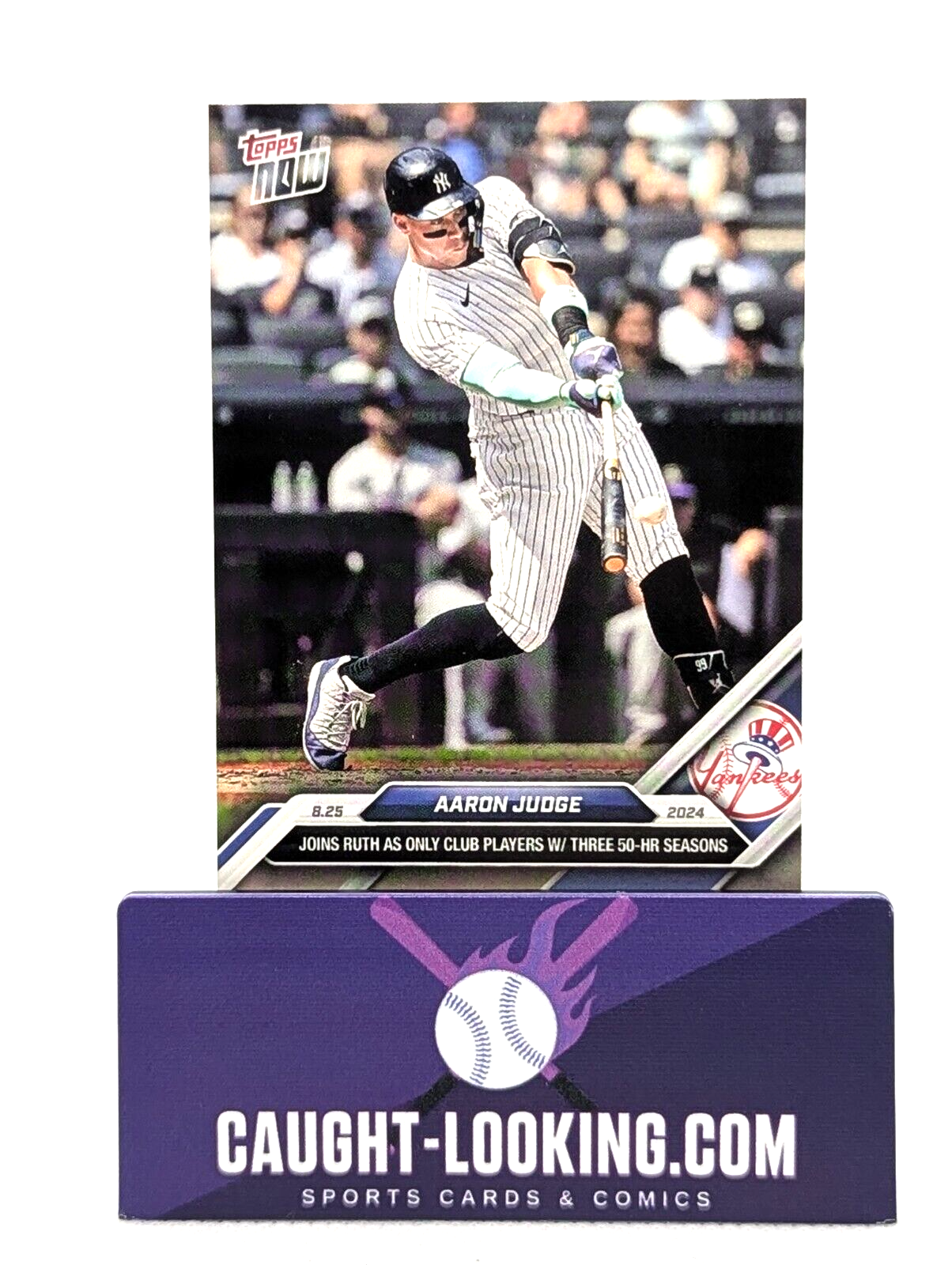 Aaron Judge - 2024 Topps Now #594 Joins Babe Ruth with three HR Seasons