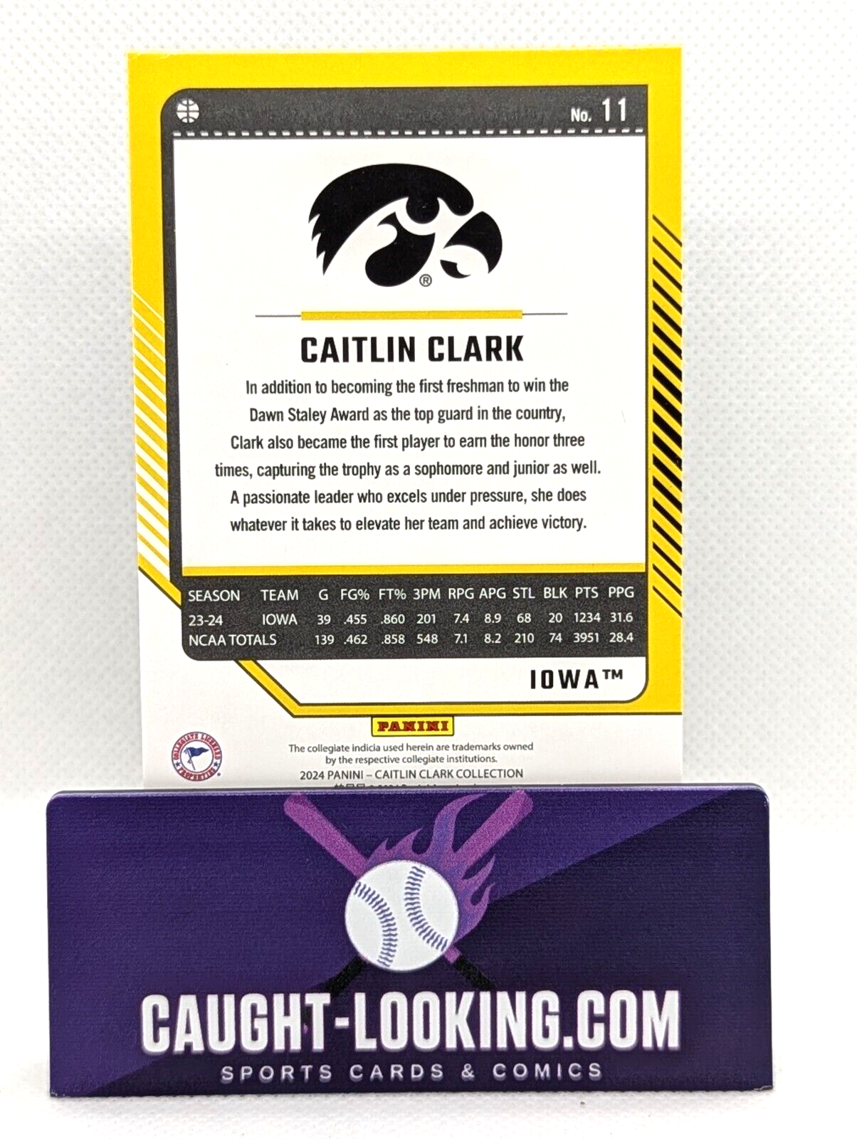 2024 Panini Caitlin Clark Collection - Base Donruss Panini #11 Caitlin Clark RC