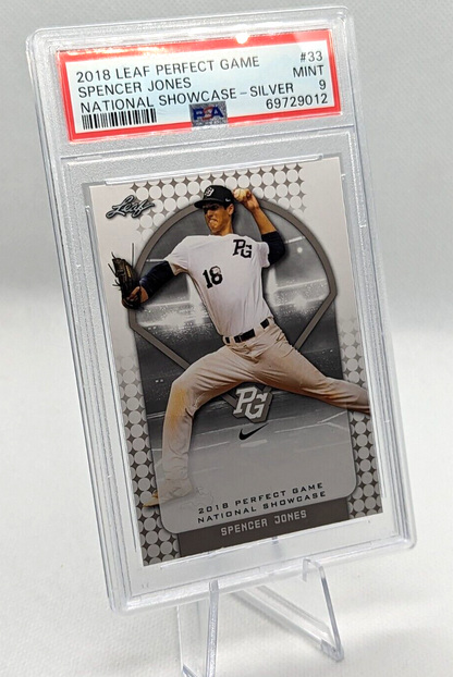 Spencer Jones PSA 9 2018 Leaf Perfect Game Nation Showcase Silver #33 Yankees 