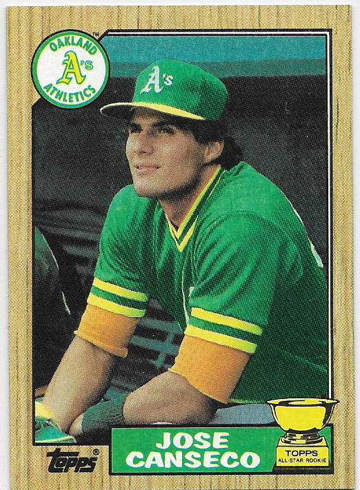 Jose Canseco #620 1987 Topps All-Star Rookie - Oakland Athletics