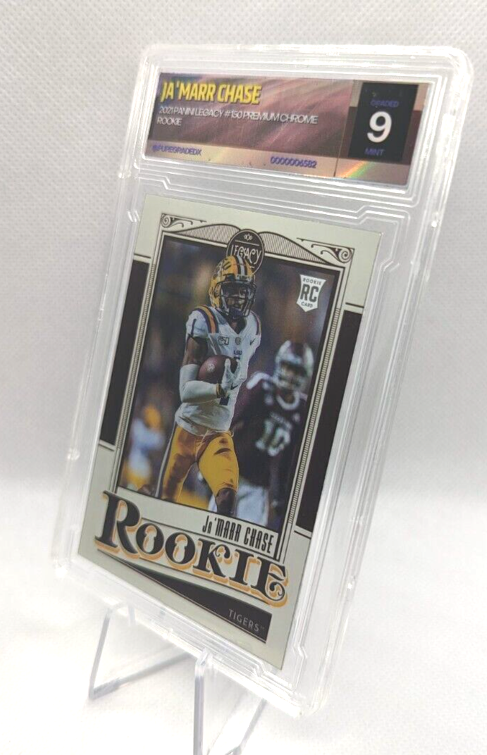 Ja'Marr Chase Premium Edition #150 2021 Panini Legacy Rookie Card Graded 9