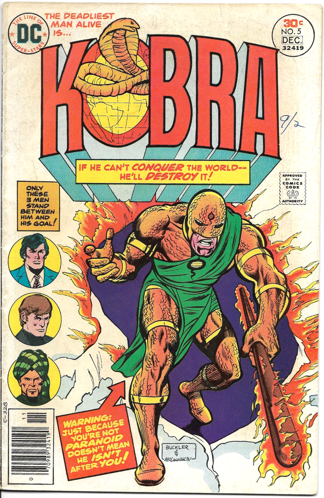 KOBRA # 5 * 1976 DC Comics The Eye of the Serpent