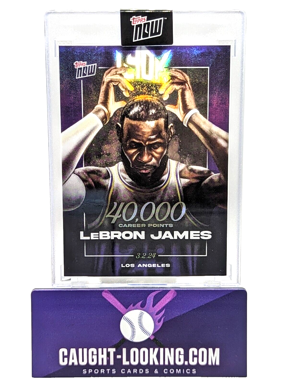LeBron James 2023-24 TOPPS NOW Basketball Card LJ-40K 40,000 Pts Lakers