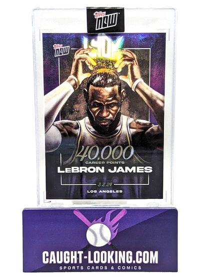 LeBron James 2023-24 TOPPS NOW Basketball Card LJ-40K 40,000 Pts Lakers