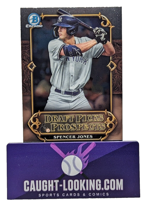Spencer Jones - 2023 Bowman Draft Chrome Draft Pick Prospects #DPP-19 NY Yankees