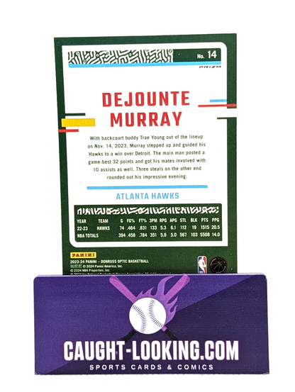 Dejounte Murray #14 2023 Donruss Optic Atlanta Hawks
