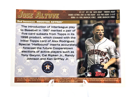 Jose Altuve 2021 Topps Series 1 70 Years of Topps #70YT-48 Houston Astros